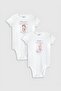 Organic Cotton Mermaid Printed 2-Piece Baby Bodysuit Set - Badi and Bodysuit with Snap Fasteners 5801-5802