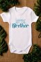 Organic %100 Cotton Little Brother Printed Baby Bodysuit Snap-Fastened Button Bodysuit Jumpsuit 5155