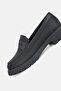 Women's Black Genuine Natural Leather Loafer Shoes, Number 36-41 - 6