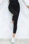 Black Extra High Waist Self-Striped Corset Women's Sports Tights - 5