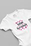 Organic %100 Cotton " Auntie Was Here" Kiss Printed Baby Bodysuit Snap-Fastened Bodysuit Romper 5122