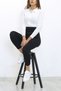 Black Extra High Waist Self-Striped Corset Women's Sports Tights - 6