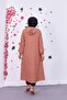 Hooded Long Hijab Tunic with Front Pocket and Snap Buttons - 7