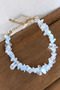 Moonstone Bracelet, Crushed Moonstone Bracelet, Steel Chain Clip, Non-Fading, Non-Tarnishing Natural Stone