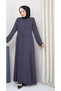 Summer Fabric Narrow Fit - Double Layered Sleeves and Embroidered Collar Piece Ferace - 4