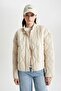 Waterproof Relax Fit Quilted Hooded Coat A3537ax23au - 5