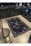 Black Botanical Pattern Woven Base Carpet and Washable Carpet Miravip10490 - 2