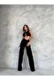 Black Palazzo Wide Leg's High Waist Wide Leg Pants Lycra Stretchy Comfortable - 3