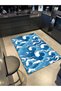 Derya Sea Wavy Pattern Woven Base Carpet and Washable Carpet Miravip10483 - 2