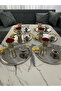 3 Different Models Silver 6-Piece Steel Round Presentation Tray with Butterfly Design, Rose Bowl (with Roses) and Macaron Container - 3