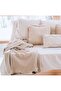 Linen Sea Shell Embroidered Bohemian Cream Handcrafted Pillow Throw Pillow Cover Summer Collection Semıcırcle - 7
