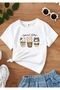 Cat Printed 3-Pack Black-White-White Girls' T-Shirt - 2