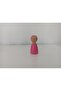 Wooden Toy Peg Doll Pink Pegdoll