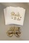 Bride To Be Eyeglasses and 16-Piece Napkin Eco Set Gold - 3