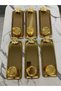 2 Different Models of Gold 6-Piece Steel Baton Presentation Trays and Butterfly-Style Macaron Containers - 2