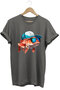 Hunting Fishing Fish Hunting Funny Fish Design with Hat Printed Regular Fit 100% Cotton T-Shirt