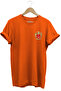 Gray Wolf Symbol Turkey and Turkish Flag Wolf Printed Regular Fit 100% Cotton Orange T-Shirt