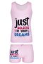 Girl's Wide Strap Undershirt and Boxer Set Byo4109 - 2