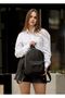 Faux Leather Daily Use 2 Compartment Women's Backpack - 3