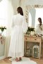 Otrishi Chiffon Sequined Brodeli Dressing Gown Cossybyaqua 24515 - 7