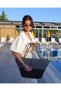 Jute Buttoned Double Color Women's Beach Bag Accessory Daily Casual Bag Natural Handmade Stylish Bag - 3