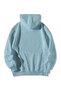 Baby Blue Unisex Oversize Hooded Timberwolves Printed Sweatshirt Hoodie with Kangaroo Pocket - 2