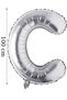 Foil Balloon Letter C Helium Balloon 100 cm Silver Color - Letter C Balloon - Letter Foil Balloon - Letter C Balloon