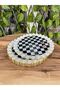 Checkered model gold 6 prç serving plate - 2