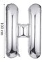 Foil Balloon Letter H Helium Balloon 100 cm Silver Color - Letter H Balloon - Letter Foil Balloon - Letter H Balloon