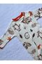 Colorful Printed Zippered Unisex Baby 3-Piece Jumpsuit 9-12-18 Months - 6