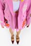 Pink Embroidery Detailed Design Jacket - 8