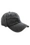 Denim distressed denim cap with adjustable buckle back and ventilation holes. - 3