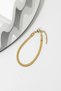 Unisex Tarnish-Free Flat Italian Chain Gold Steel Bracelet - 4