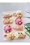 Handmade Organic 100% Cotton Snap Hair Accessory Buckle Set of 8, Suitable for All Ages