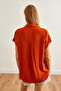 Women's Cinnamon Back Pleated Oversize Woven Viscose Shirt Gml- 19001229 - 2
