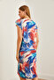 V-Neck Digital Printed Knitwear Summer Dress - ELB-19002227 - 7