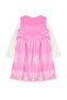 Fuchsia Girl's Ribbon Regular Printed Cotton Knitted Dress Tkdaw25El00002 - 6