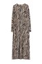 Beige Crinkle Knitted Animal Zebra Print Dress Tctss24Eb00284 - 6