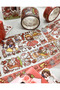 Cute Girl and Rabbit Red 3-Piece Washi Tape Set (3*2m)/Washi Tape/Masking Tape/Patterned Tape - 3