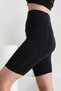 Women's High Waisted and Firming Double Pocket Biker Shorts Short Sports Navy Blue Leggings - 7