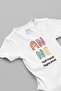 Organic %100 Cotton " Meaning of Life: Mom" ​​Printed Baby Bodysuit Short Sleeve Bodysuit 5180
