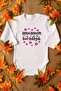 Organic %100 Cotton "Grandma Was Here" Kiss Printed Baby Bodysuit Long Sleeve Snap-Fastened Button Bodysuit 5123