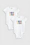 Love Mom Dad - Children's Bodysuit 100% Cotton Set of 2 Bodysuit and Bodysuit 5191-5192