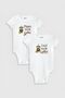 Coffee Color Organic 100% Cotton 2-Piece Body Set for Mom and Dad - White Bodysuit 5770-5771