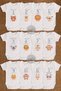 12 Month Baby Body Set Special for Every Month Zıbın Newborn Baby Gift Souvenir Bodysuit Ay011