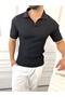 Breathable, sweat-wicking, Soft-Textured t-shirt, polo collar, Slim Fit t-shirt. - 6