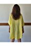 Pocketed Short-Sleeved Yellow Italian Linen Tunic Std - 4