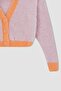 Regular Fit V-Neck Cardigan X5884az22au - 4