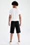 Regular Fit Basic Capri Shorts - 4