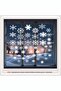 Christmas Snowflake Mixed Glass Showcase Decoration Sticker White 50 Pieces